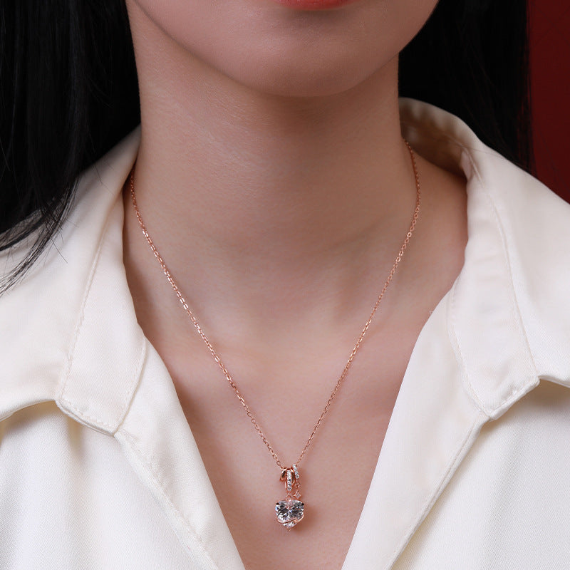 Neck Light 925 Sterling Silver Women's Pendant Necklace