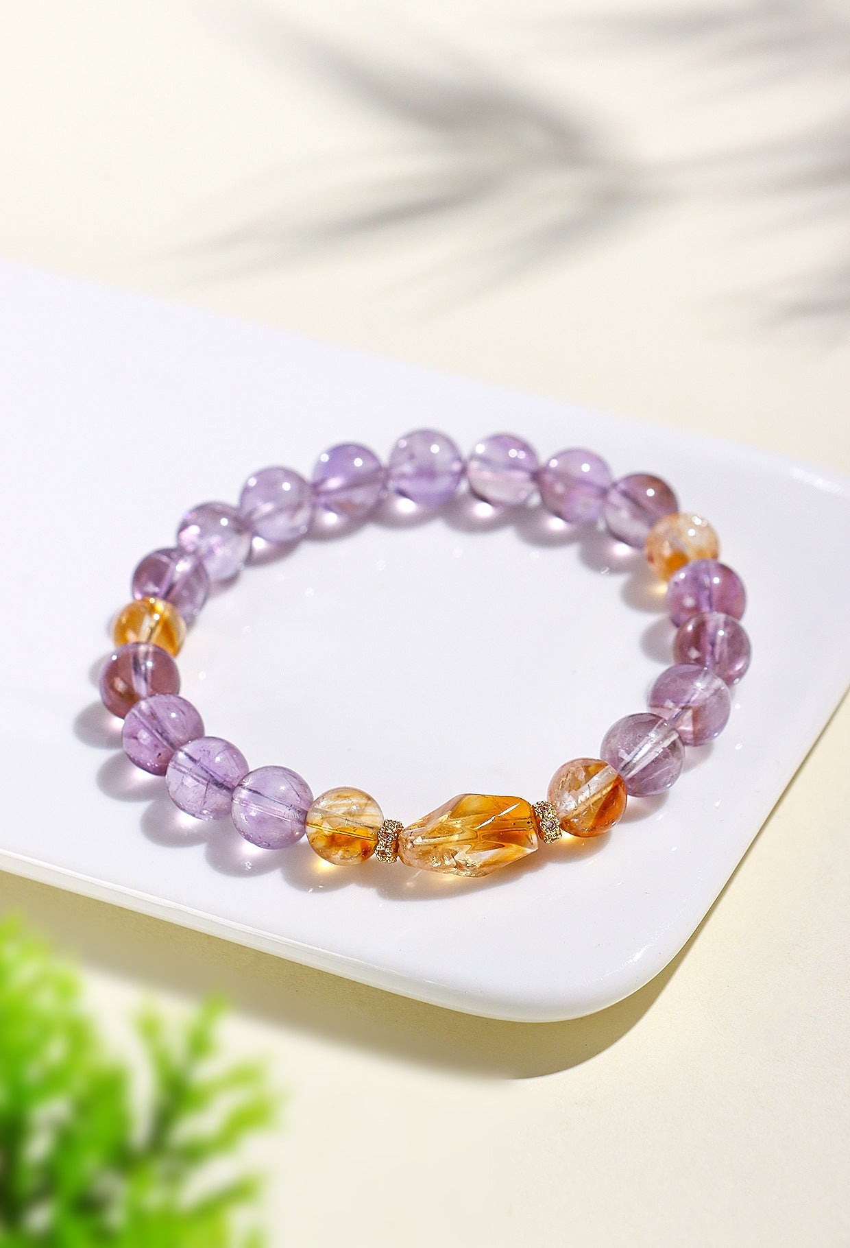 Planderful Fortune's Favor Amethyst Beaded Bracelet – Elegant Crystal Design