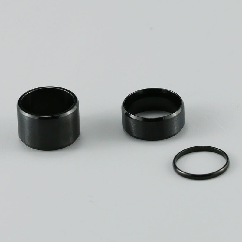 Stainless Steel Aperture Plain Ring Personalized Jewelry