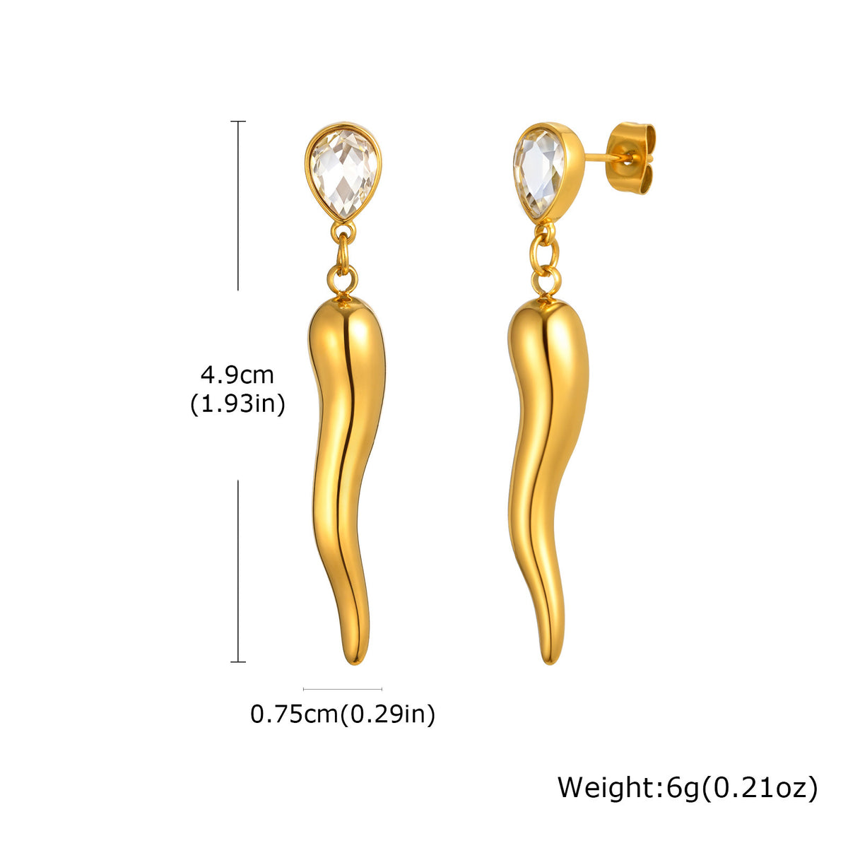 Sculptural Gold-Tone Drop Earrings — 3 Styles