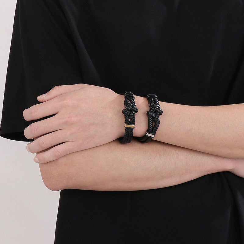 Planderful Stainless Steel Mens Bracelet Magnetic Buckle