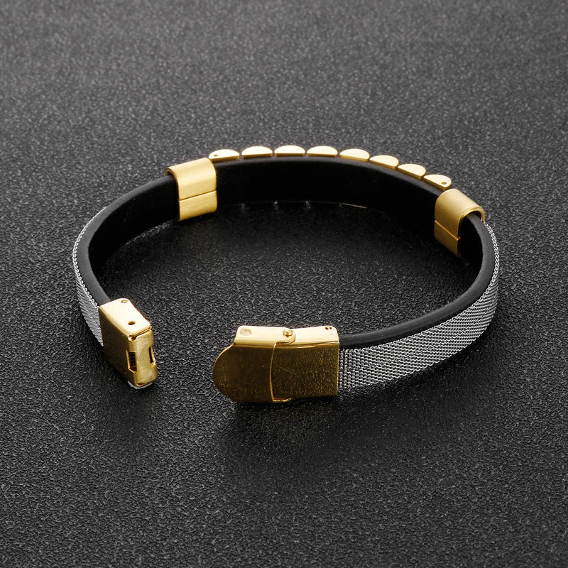 Planderful Personalized Metal Watch Buckle Bracelet For Men