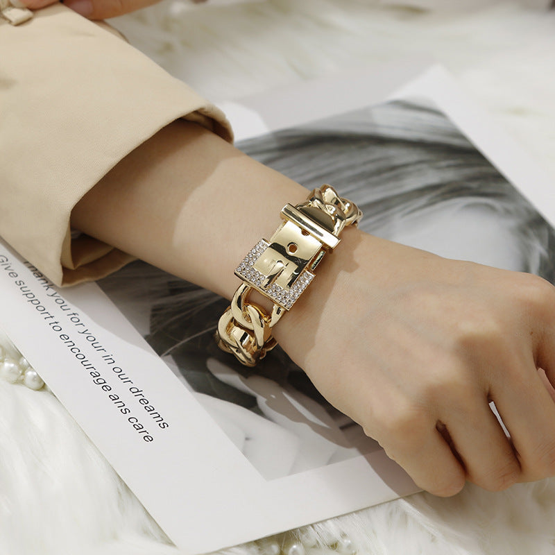 Luxurious Gold-plated Chain Belt for Women's Clothing Accessories