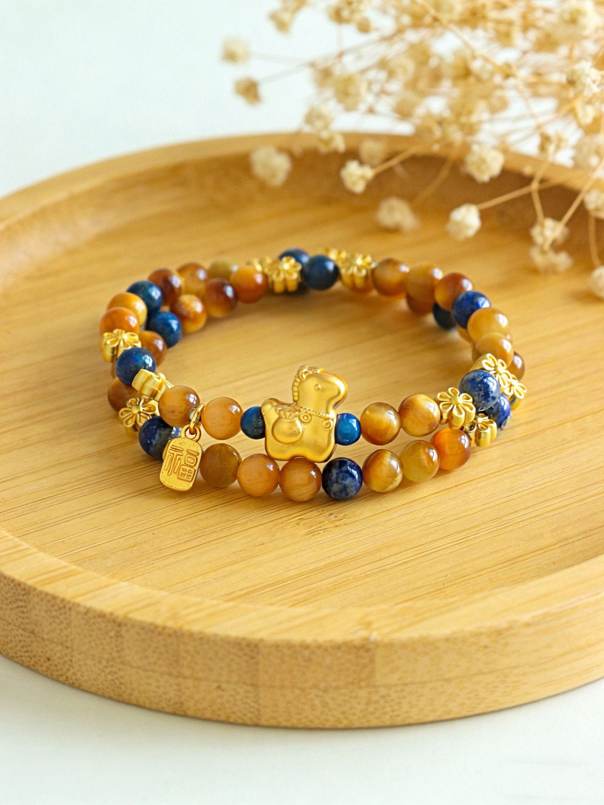 Lapis Lazuli Horse Eye Bracelet