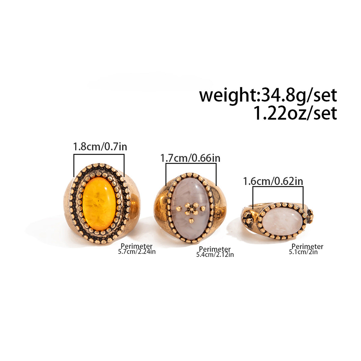 Planderful Vienna Verve Retro Medieval Ring For Vintage Jewelry Lovers Exaggerated Oval Metal Statement