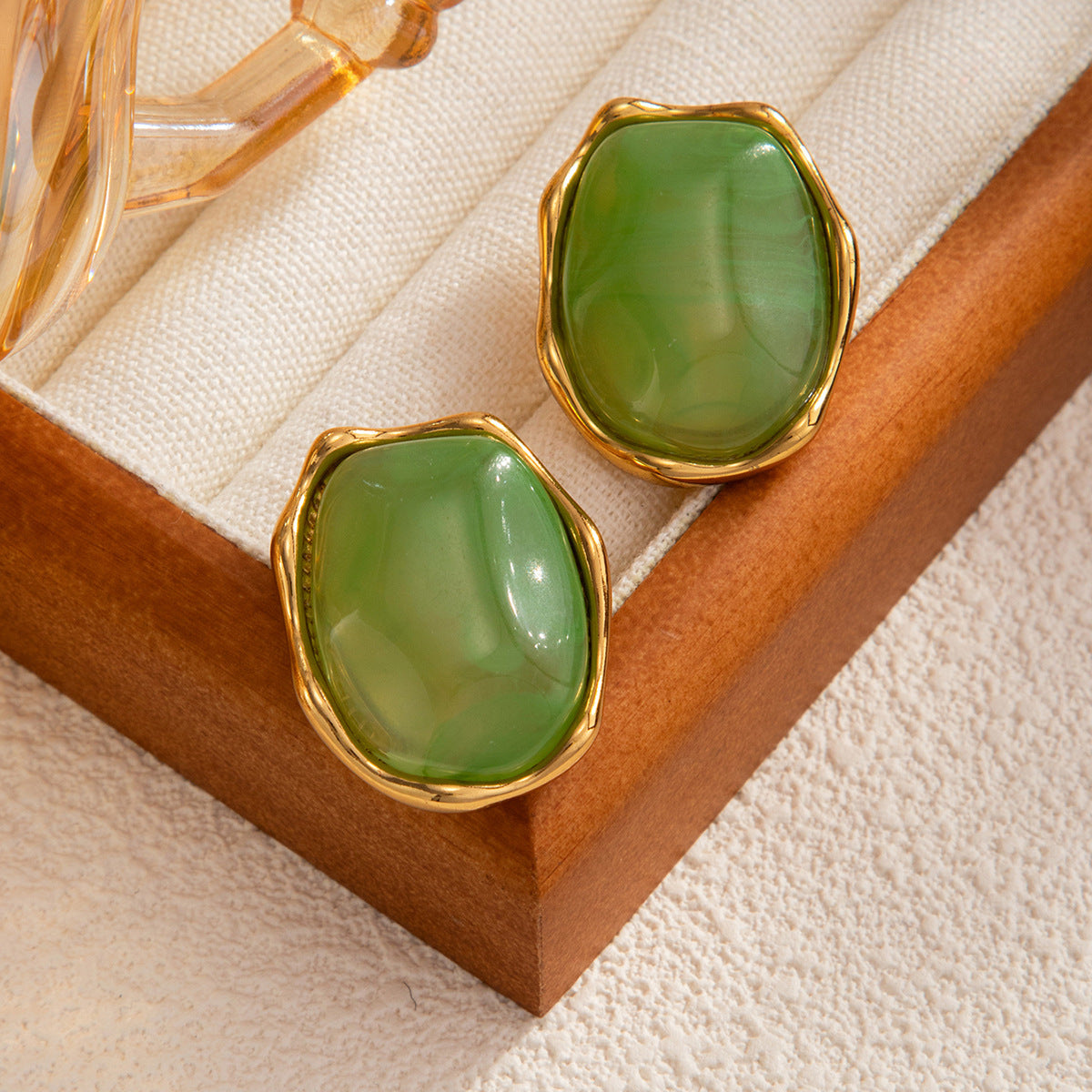 Planderful Vienna Verve Stainless Steel Irregular Concave Convex Stud Earrings For Women Geometric Statement Jewelry