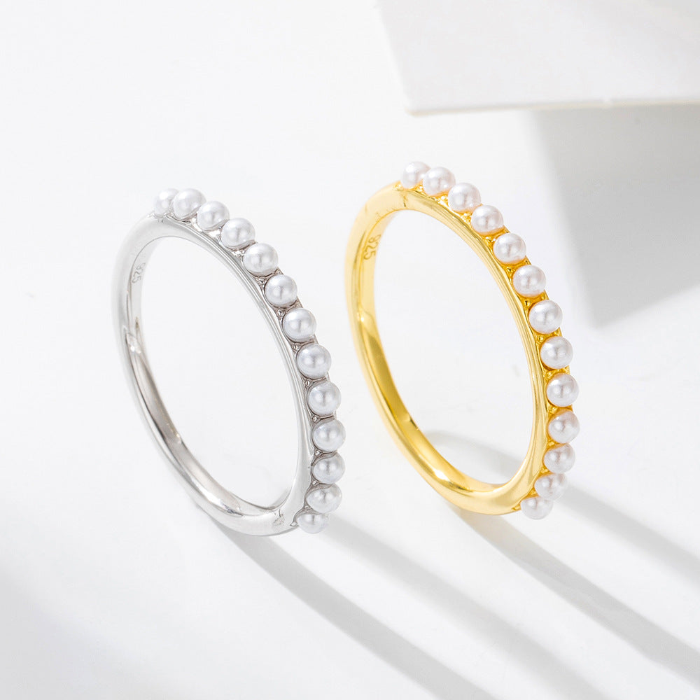 S925 Sterling Silver Japanese Pearl Ring