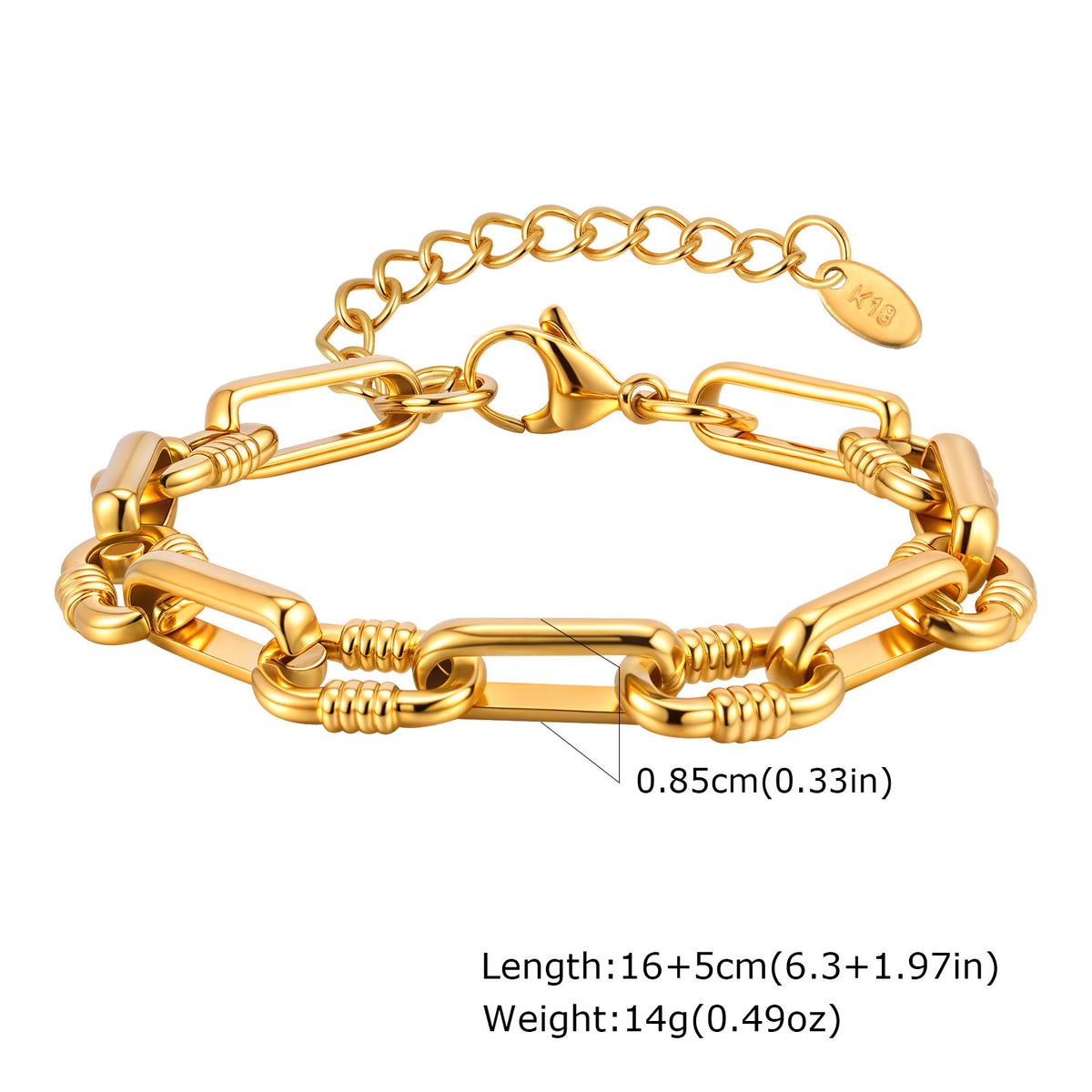 And Embossed Oval Handmade Stainless Steel Bracelet for Women