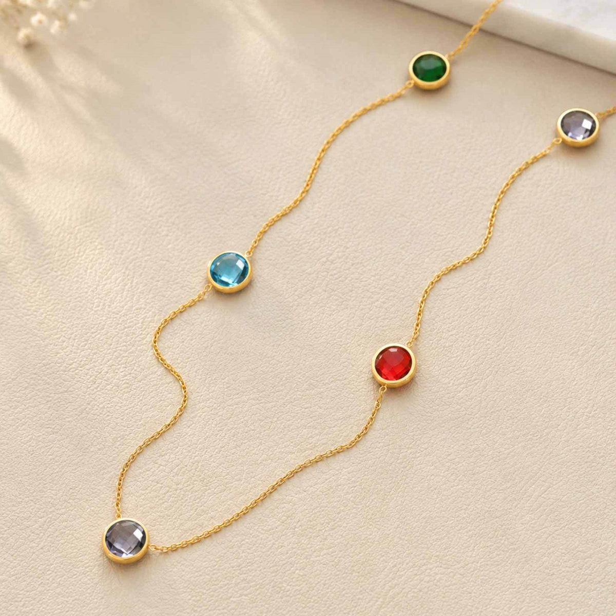 Sugar Cube Dopamine Super Flash Necklace Titanium Steel Water Droplet Geometric Design