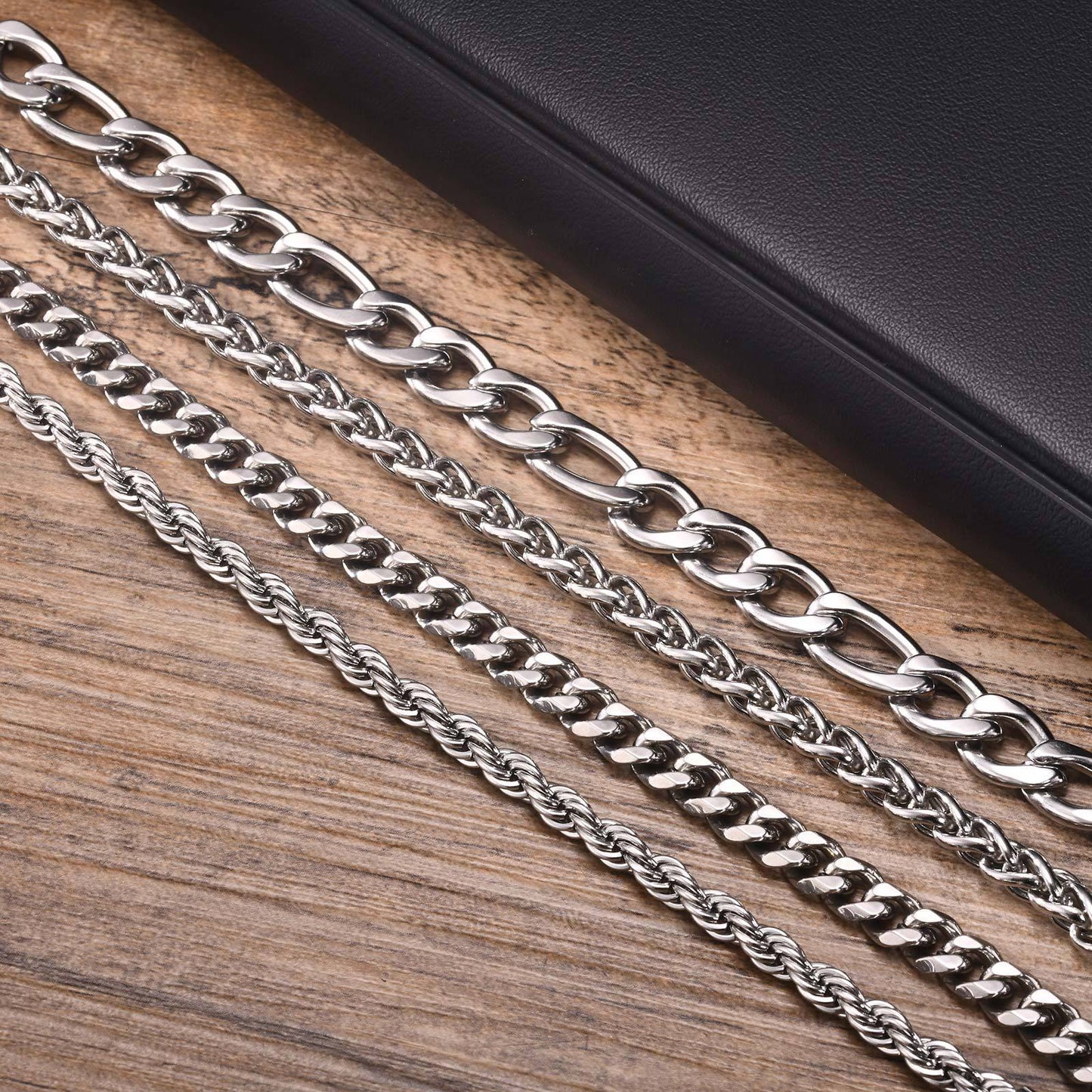 Men's Bracelet Stainless Steel Cuban Chain Cross Jewelry