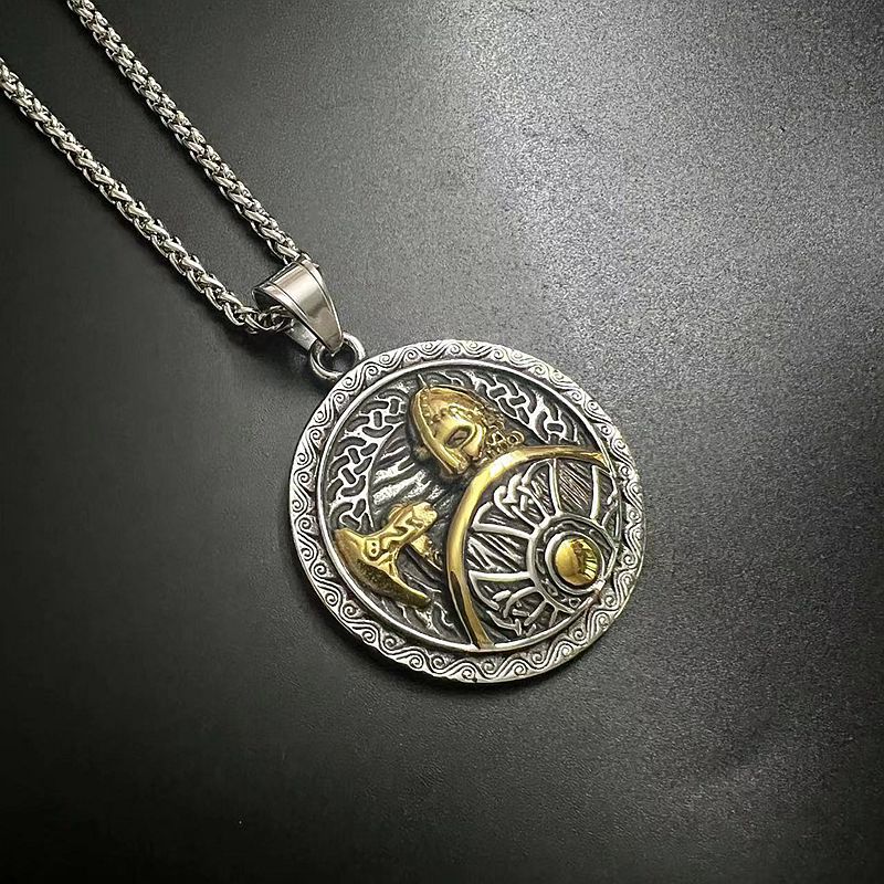 Stainless Steel Necklace - Vintage Nordic Viking Pendant