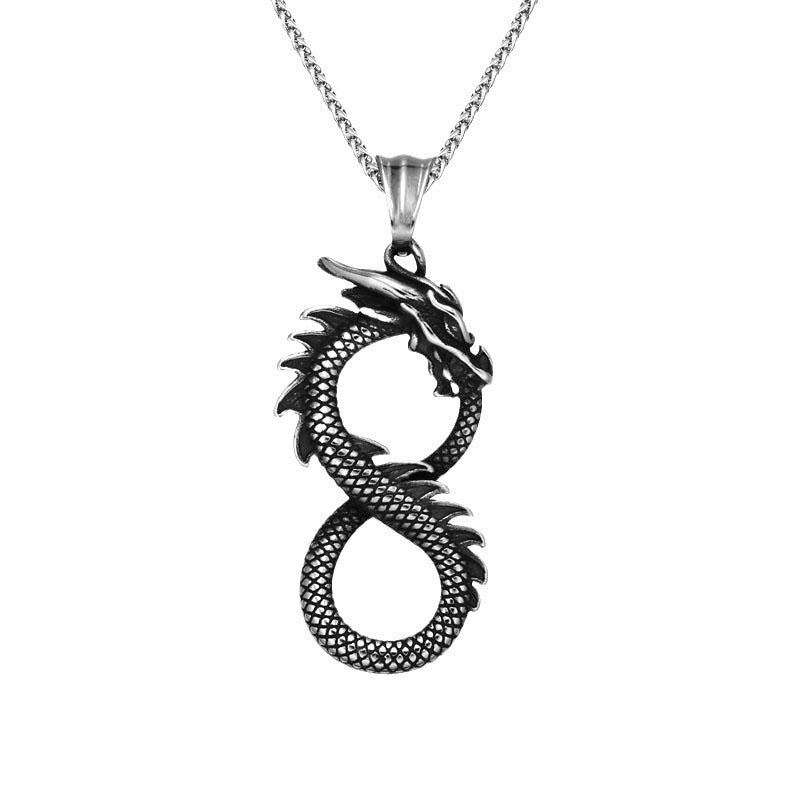 Titanium Steel Dragon Pendant for Men - Wholesale Stainless Steel Casting Jewelry