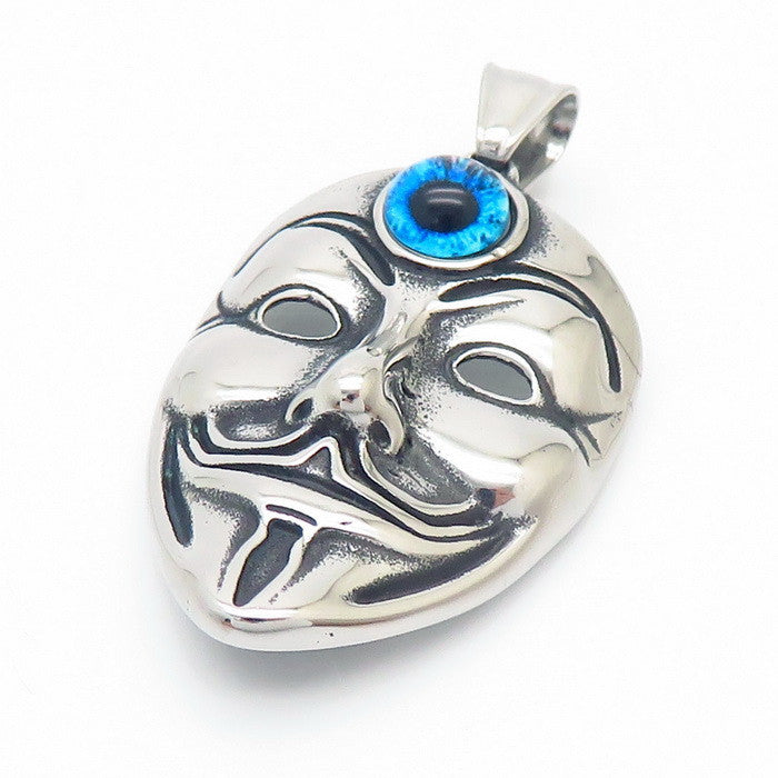 Retro Turquoise Flying Eagle Pendant, Trend Pendant, Devil'S Eye Mask, Cross Man Necklace