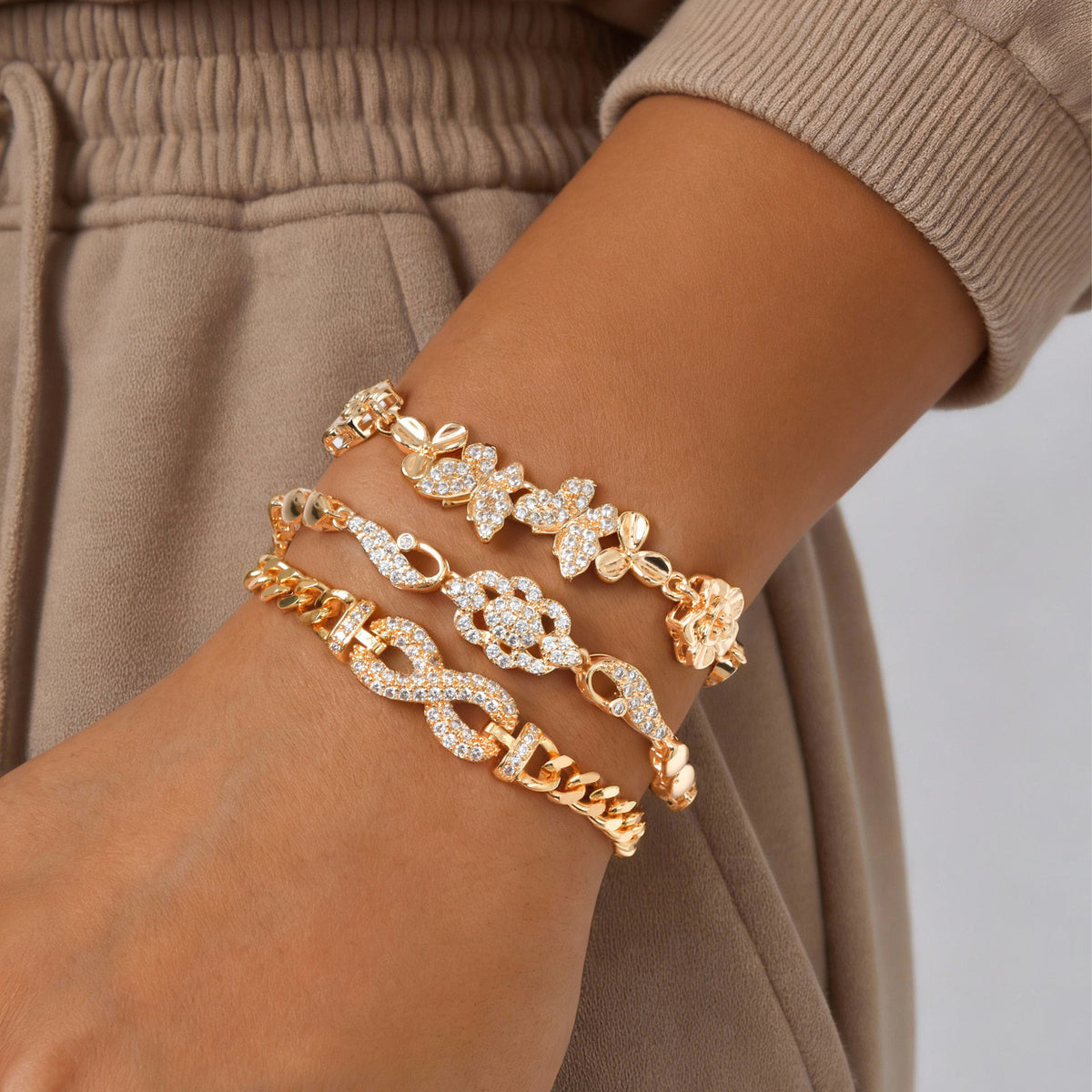 Zircon Vintage Copper Bracelet