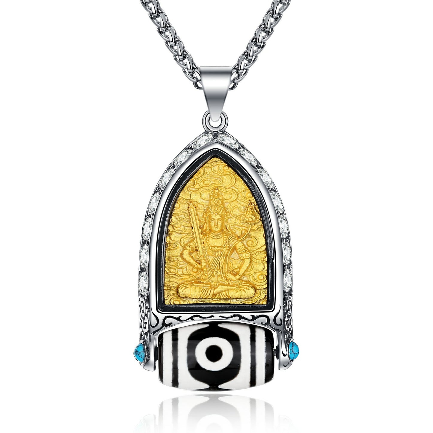 Steel Necklace - Vintage Zodiac Signs And Saint Charms Chain For Men And Women Everyday Luxe