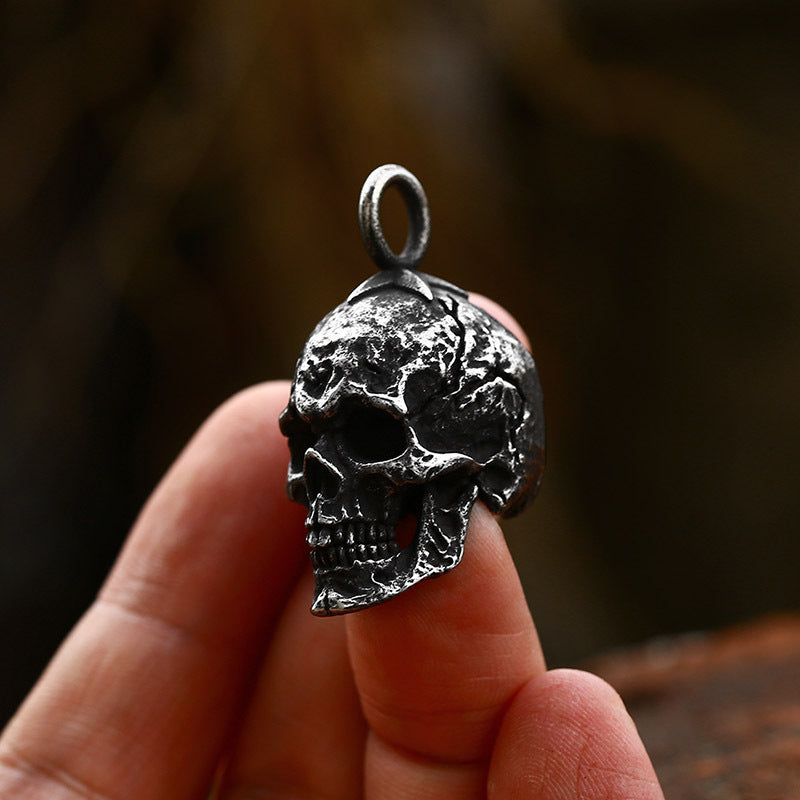 Punk-Inspired Skull Pendant in Titanium Steel - Hot-Selling Men's Stainless Steel Jewelry