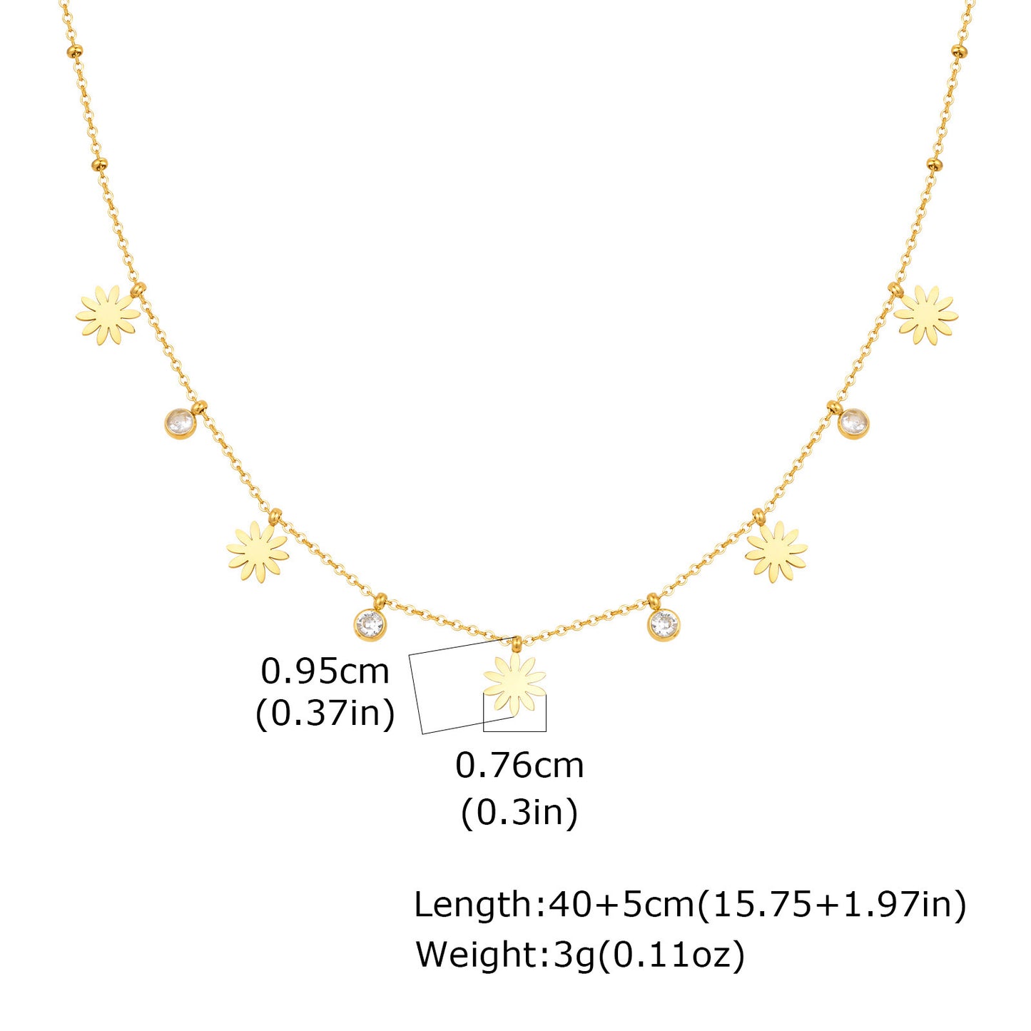 Style Lady Stainless Steel Tetragonal Star Cross Butterfly Heart Zircon Necklace