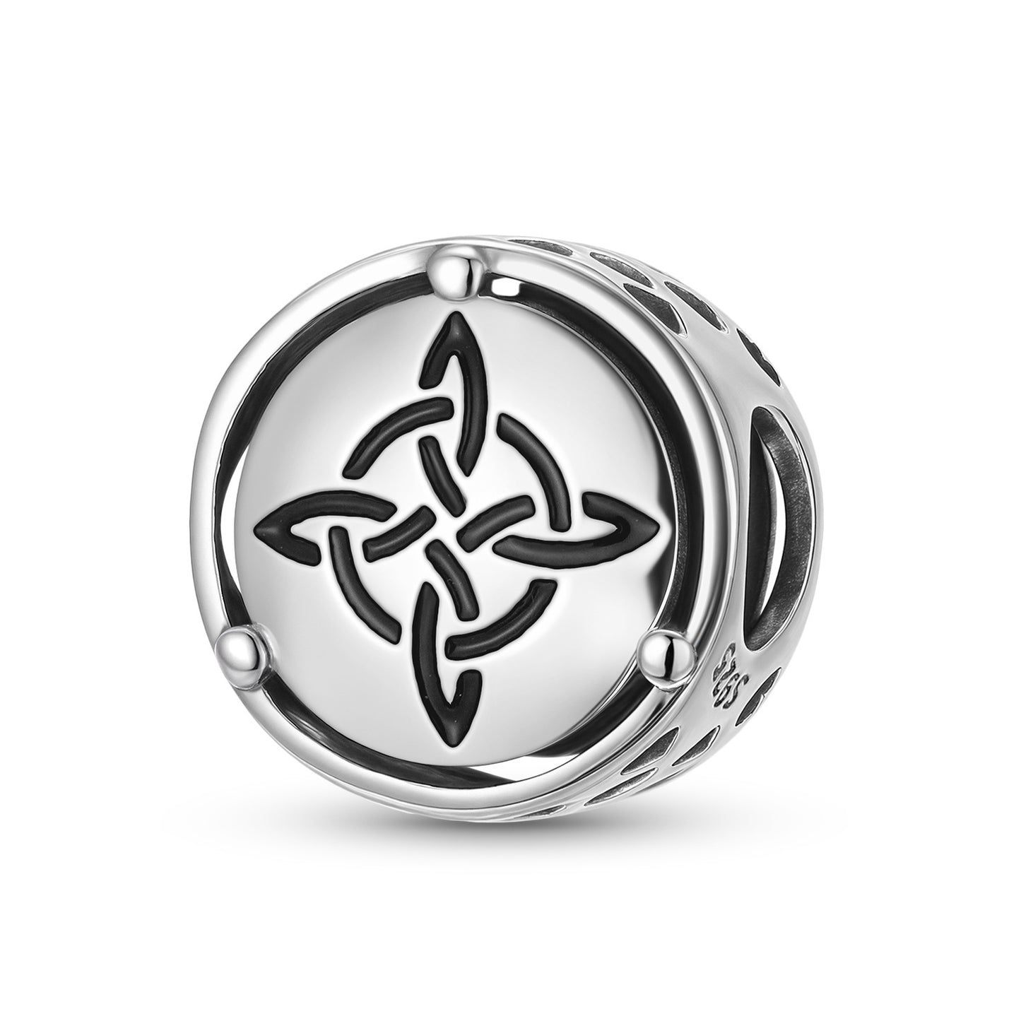 Planderful Jewelry Witchs Knot Sterling Silver Beaded Bracelet Pendant Elegant Gift