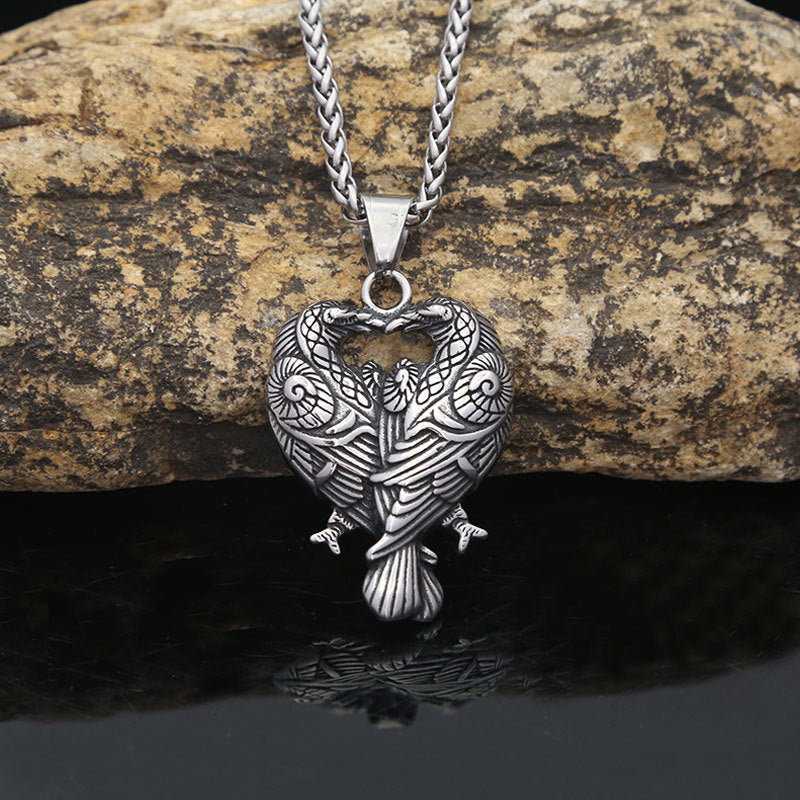 AliExpress Explosive Stainless Steel Crow Pendant Necklace