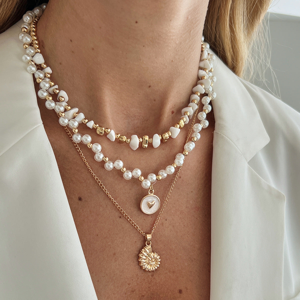 Fishtail Pearl-Style Coastal Necklace Collection