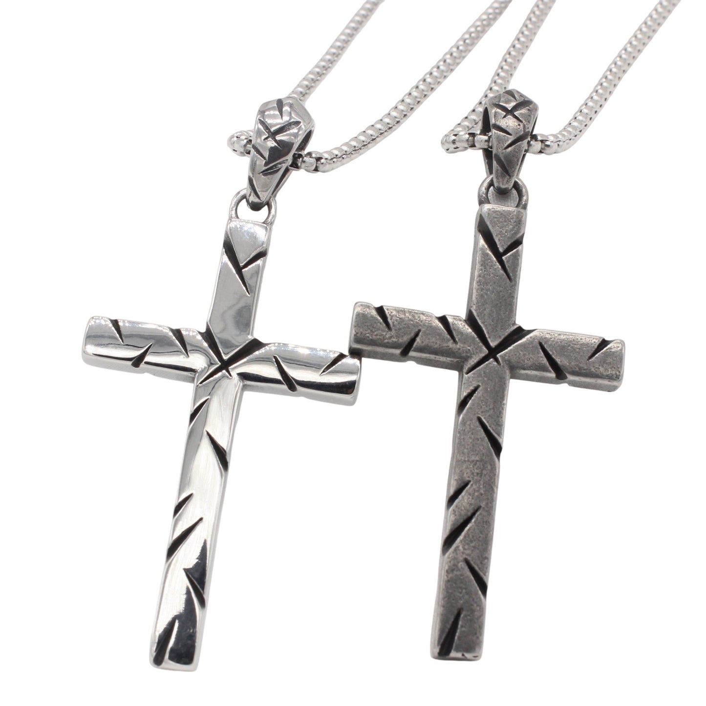Planderful Everyday Genie – European and American Retro Cross Men's Titanium Steel Pendant Necklace for Men