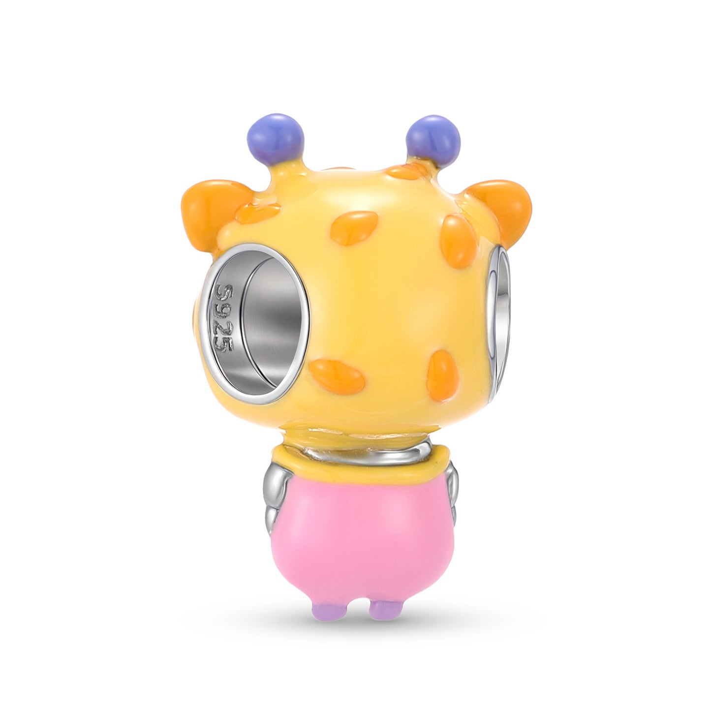 Planderful Jewelry Sterling Silver Giraffe Skull Beading Pendant For DIY Jewelry Projects