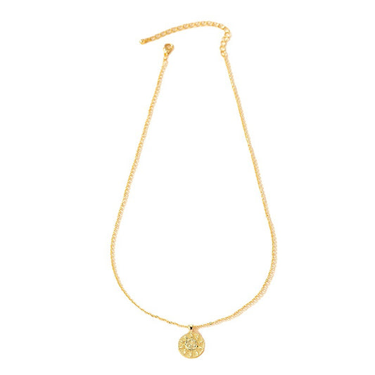 Europe & America's Bestselling Sun Metal Pendant Necklaces: Unique Style, High-End Collarbone Chain for Wholesale