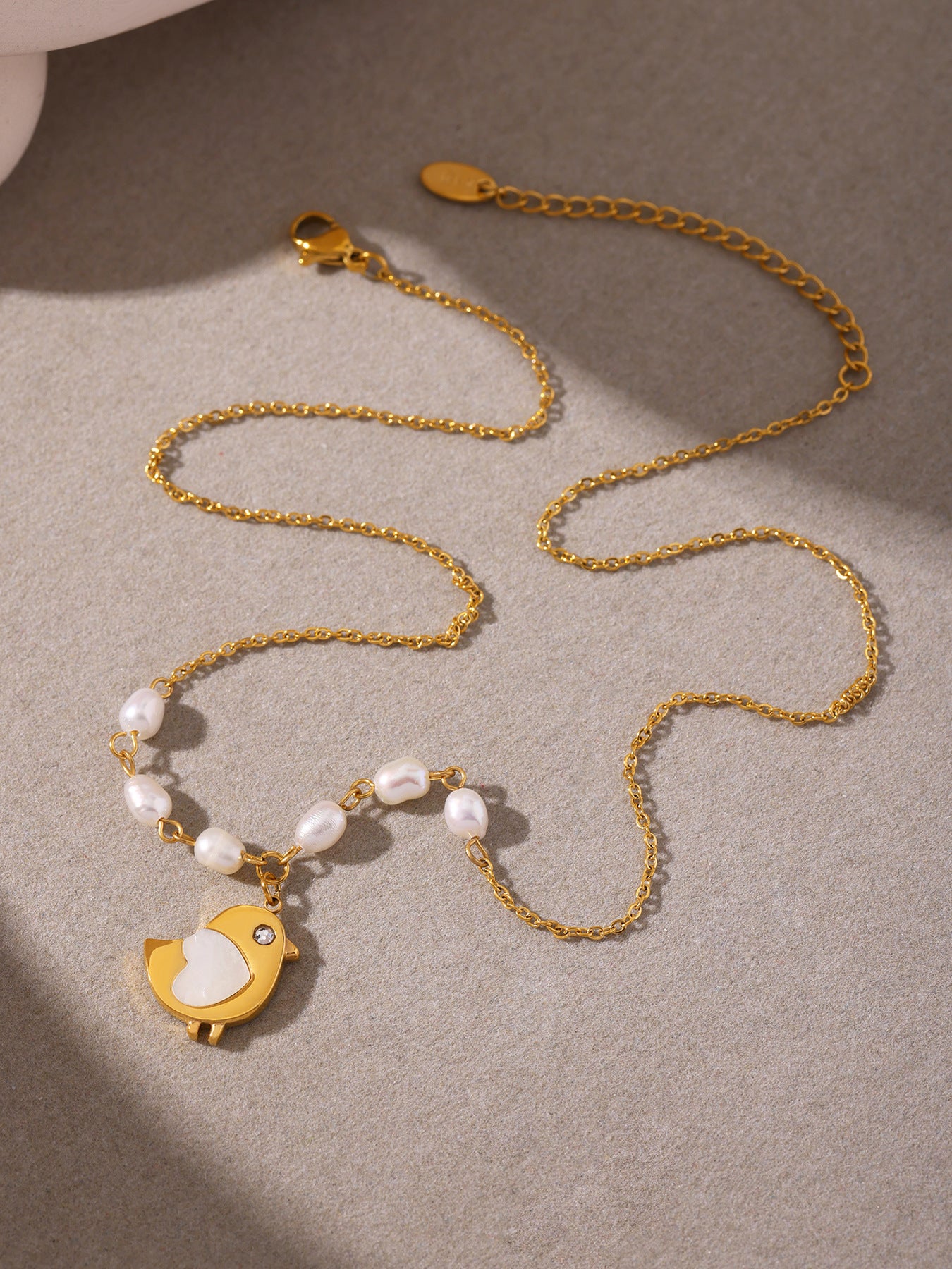 Planderful Freshwater Pearl Necklace Women Gold Plated