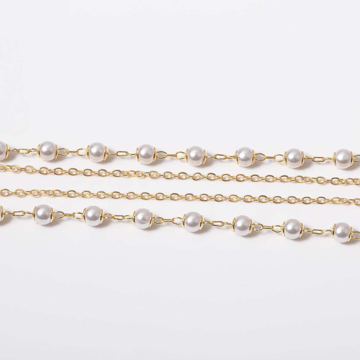 Cherub Pearl Y-Shaped Layered Necklace