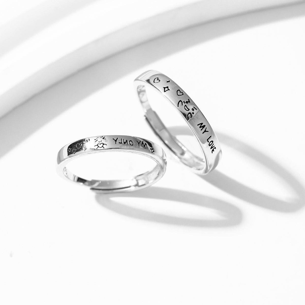 Cartoon Expression S925 Sterling Silver Women's Ring