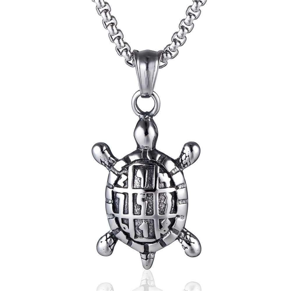 Planderful Turtle Pendant Titanium Steel Unisex Accessory From Everyday Genie Collection Protective Charm