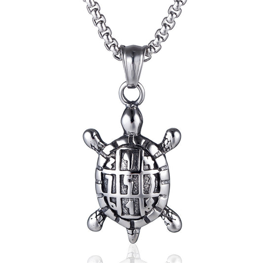 Planderful Turtle Pendant Titanium Steel Unisex Accessory From Everyday Genie Collection Protective Charm
