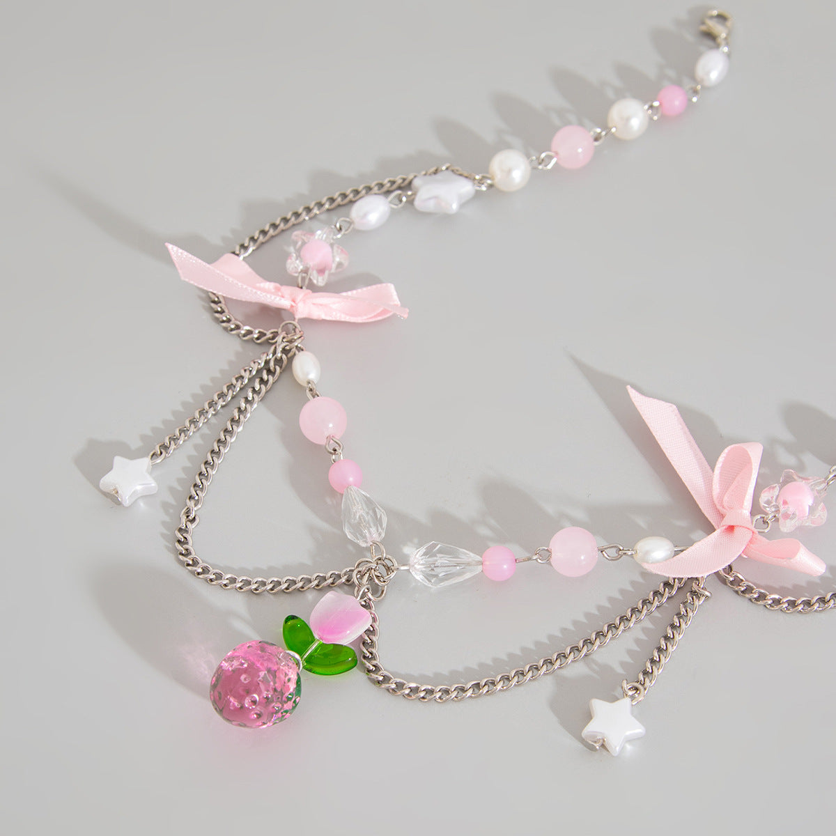 Strawberry Pearl Tassel Necklace Collection