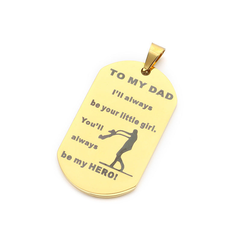 Stainless Steel Men Pendant Fathers Day Durable Planderful