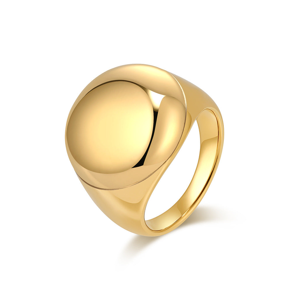 European and American Simple Curved High-Gloss Titanium Steel Ring Gender-Free Fashion Jewelry Wholesale for Men