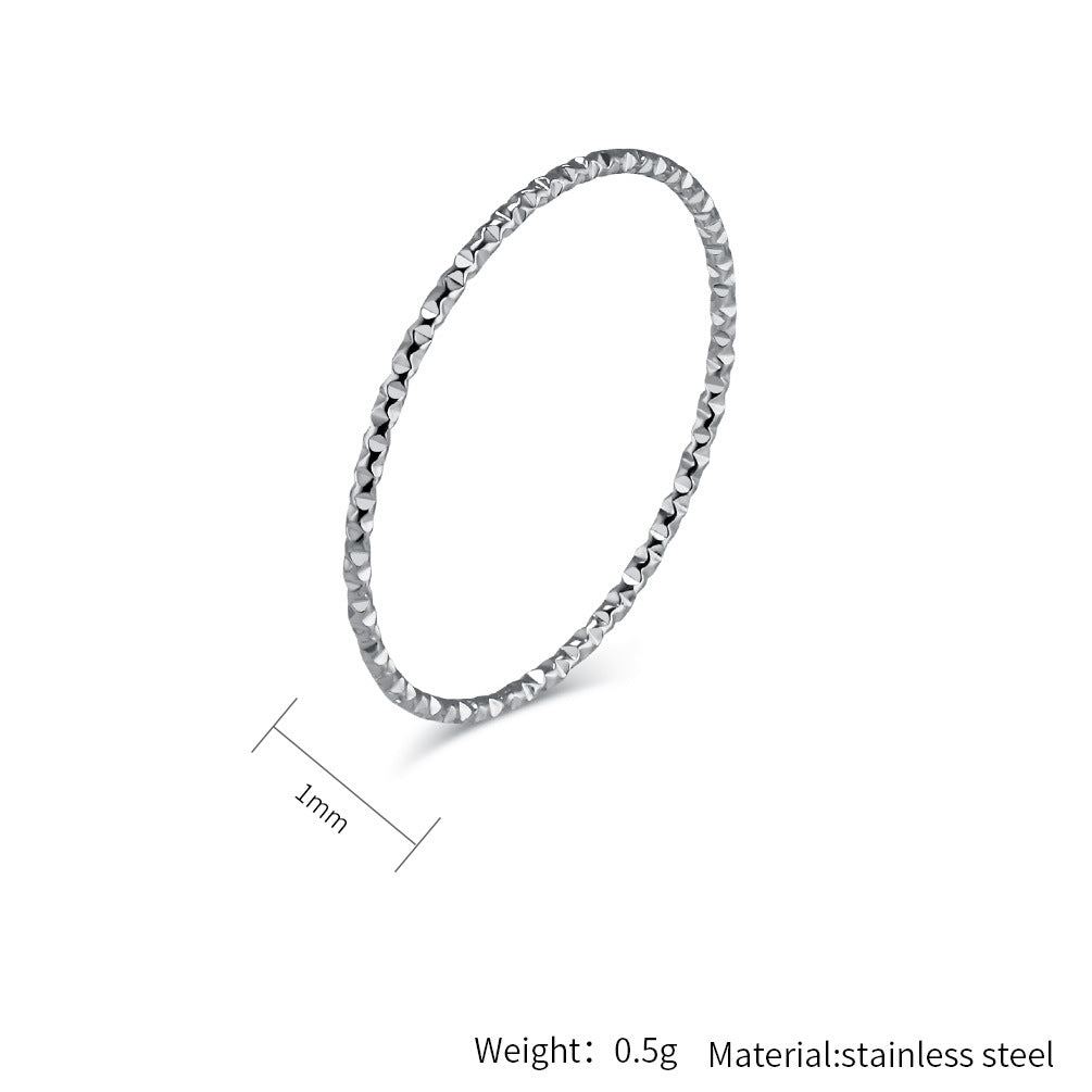 Planderful Everyday Genie 1mm Steel Ring For Unisex Minimalist Wearers Lightweight Luxury Modern Commuter Style