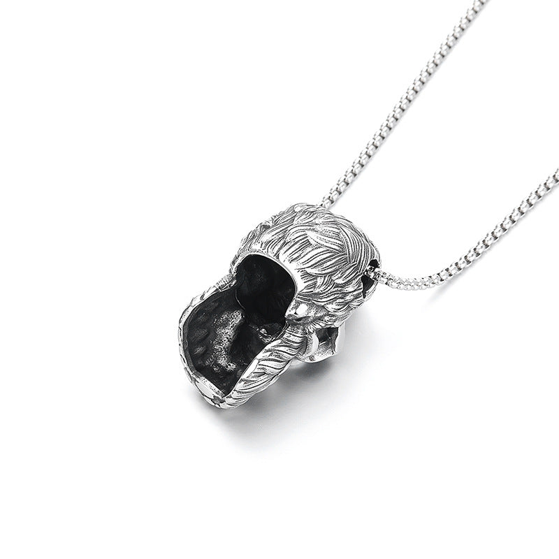 Steel Necklace – Elegant Skull Pendant For Men