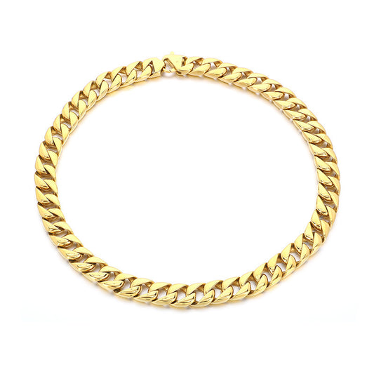 Planderful 15mm Titanium Steel Cuban Chain Necklace For Men