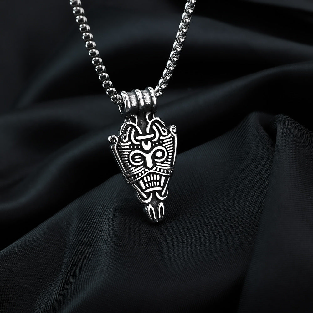 Vintage Viking Stainless Steel Men's Pendant Necklace