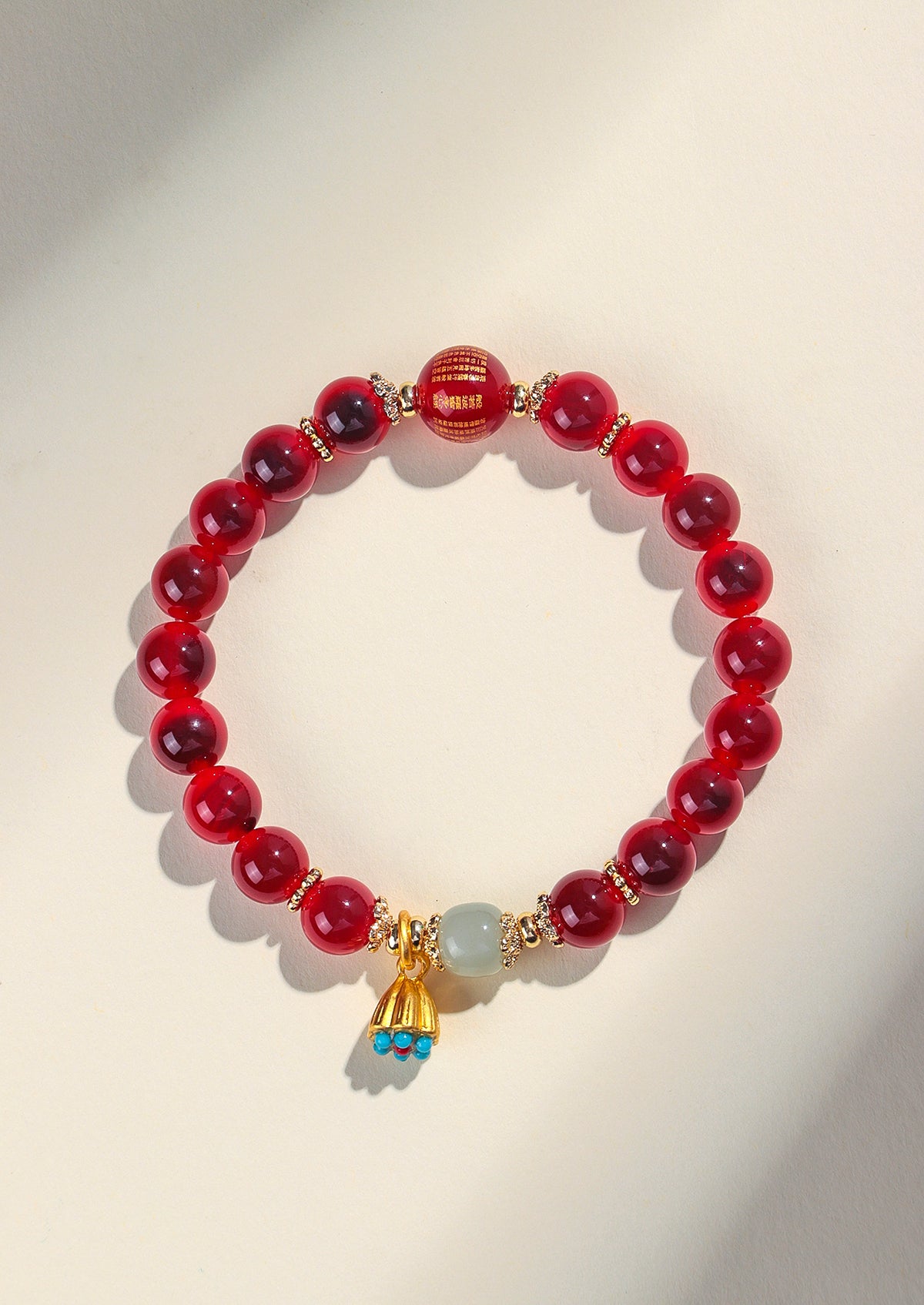 Hetian Jade Agate Heart Bracelet