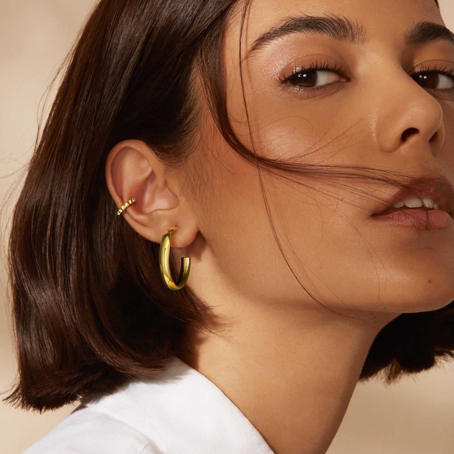 Women's Fashion Earrings Stainless Steel C-Shaped Wholesale