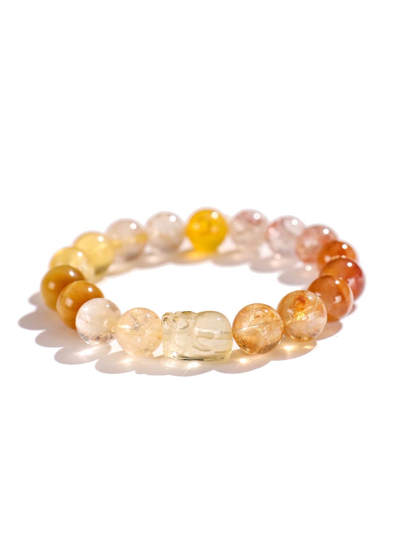 Planderful Fortune's Favor Crystal Bracelet – Luxurious Citrine and Pixiu Design