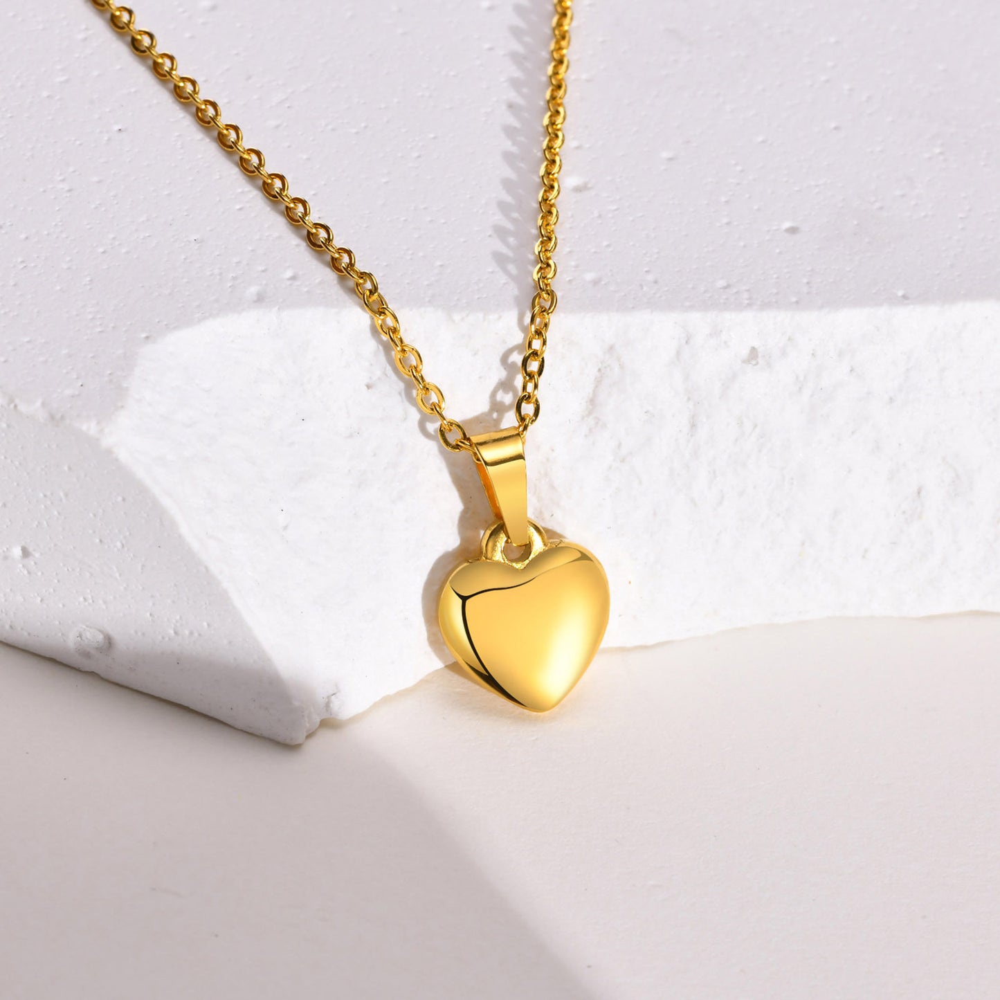 Love Necklace Stainless Steel Heart Necklace Gold Women