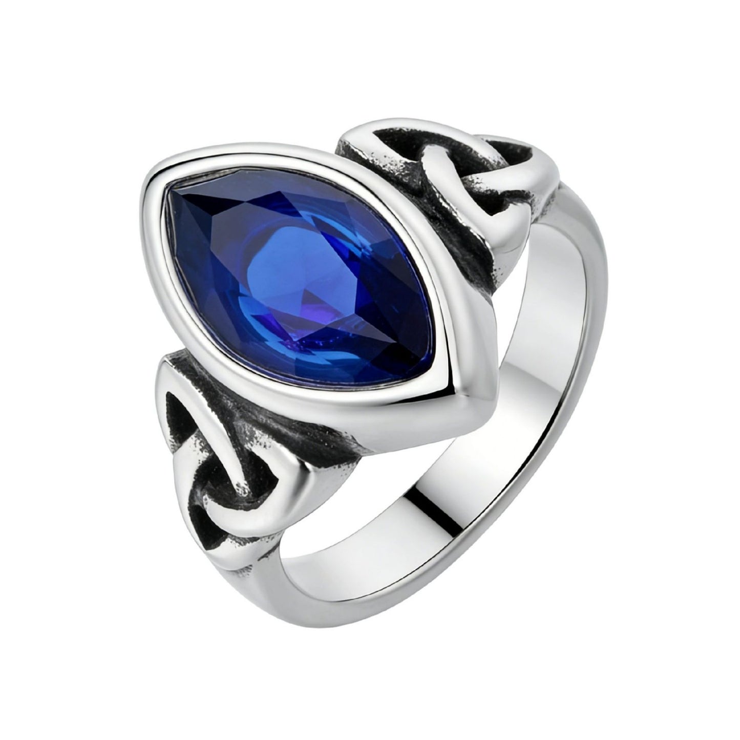 Viking Celtic Zircon Titanium Steel Ring For Unisex Protection Amulet Power By Planderful