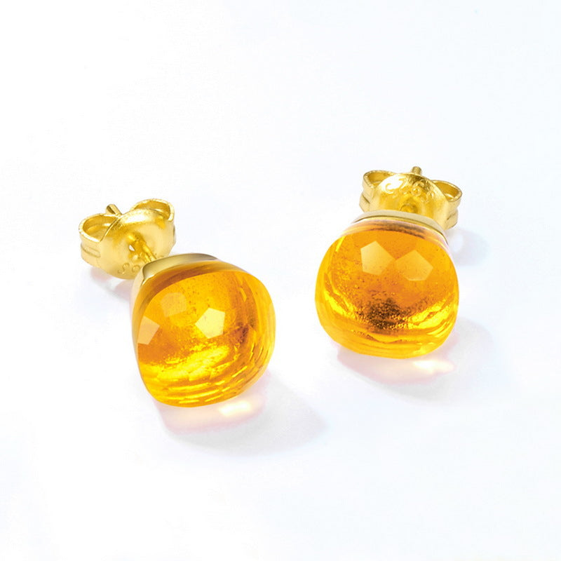 S925 Sterling Silver Crystal Minimalist Stud Earrings