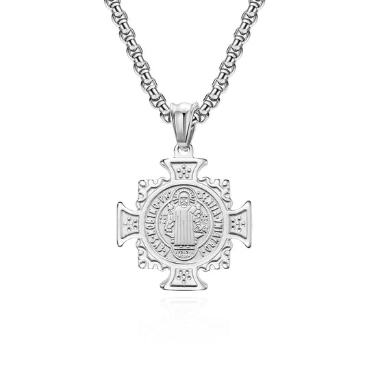 Europe America St. Benedict Exorcist Necklace for Men