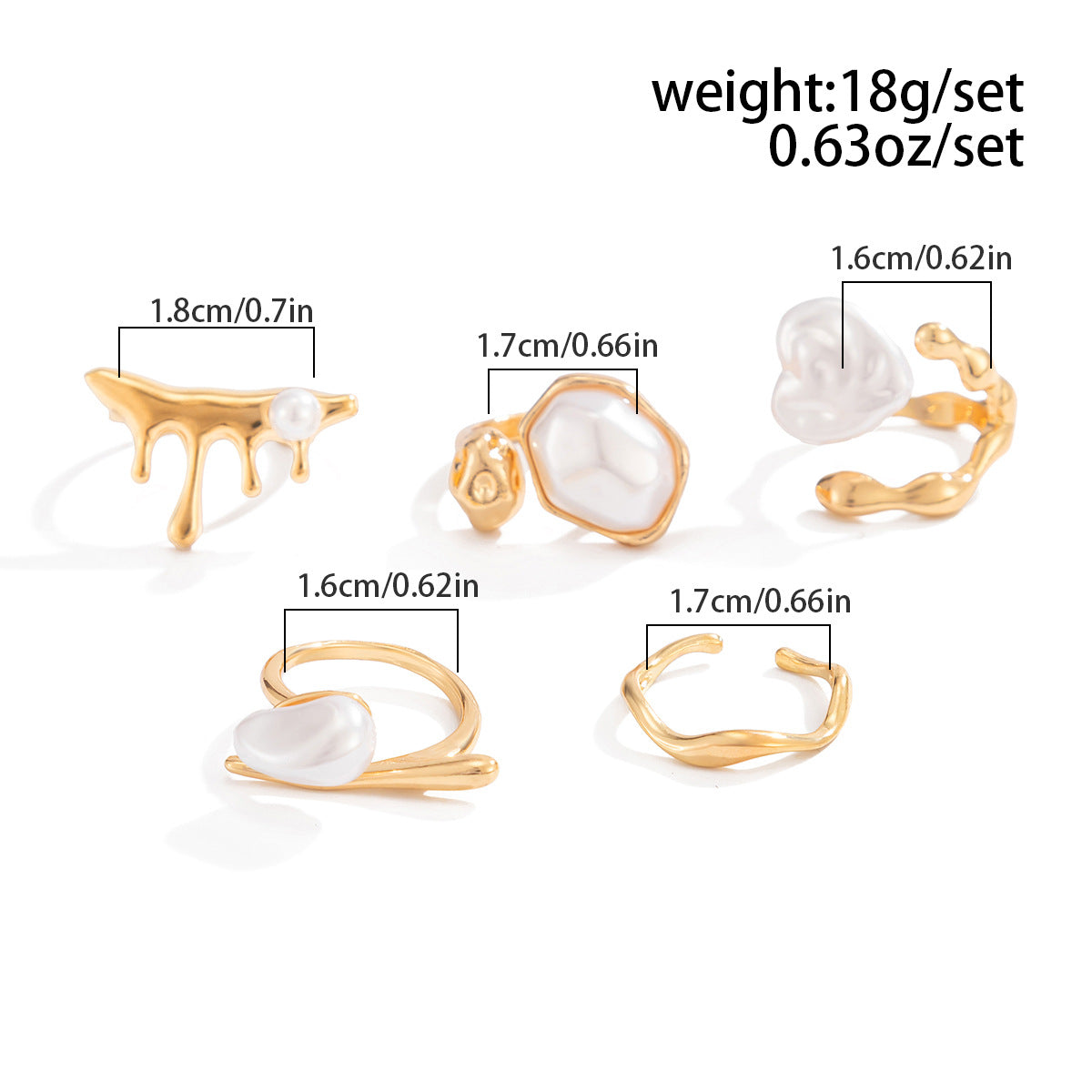 Planderful Imitation Pearl Ring Retro Baroque Statement Jewelry For Women Elegant Vintage Inspired