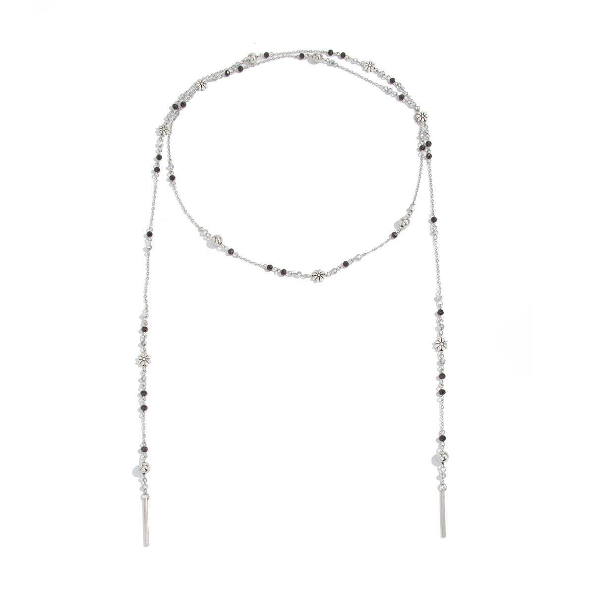Pearl Rose & Daisy Long Necklace
