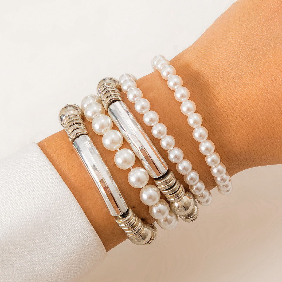 Planderful Beaded Bracelet Set for Women Versatile Exaggerated Multi Layer Design Statement Jewelry Vienna Verve