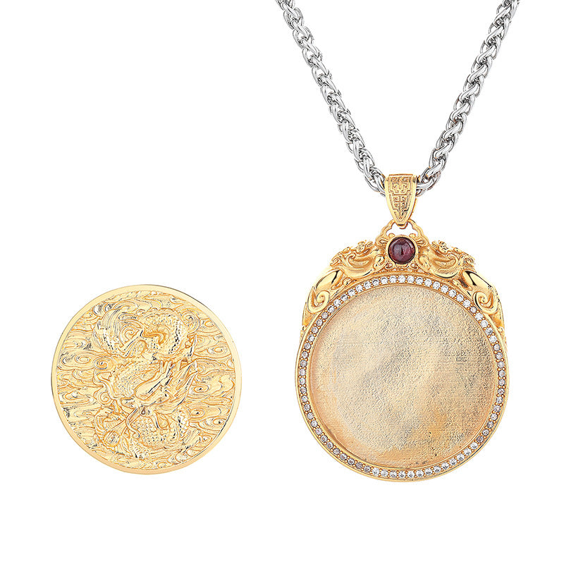 Steel Necklace - Elegant Unisex Buddha Natal Zodiac Pendant Perfect For Men And Women